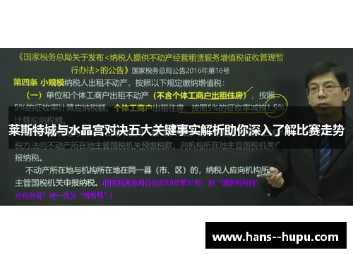 莱斯特城与水晶宫对决五大关键事实解析助你深入了解比赛走势